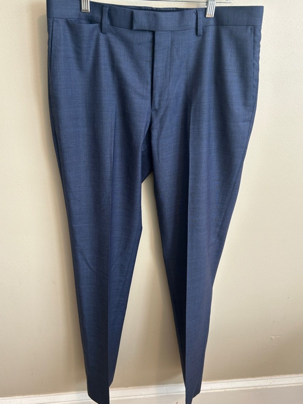 Banana Republic Slim Fit Blue Wool Suit Pants Mens 33x34 Marzotto Italian Fabric